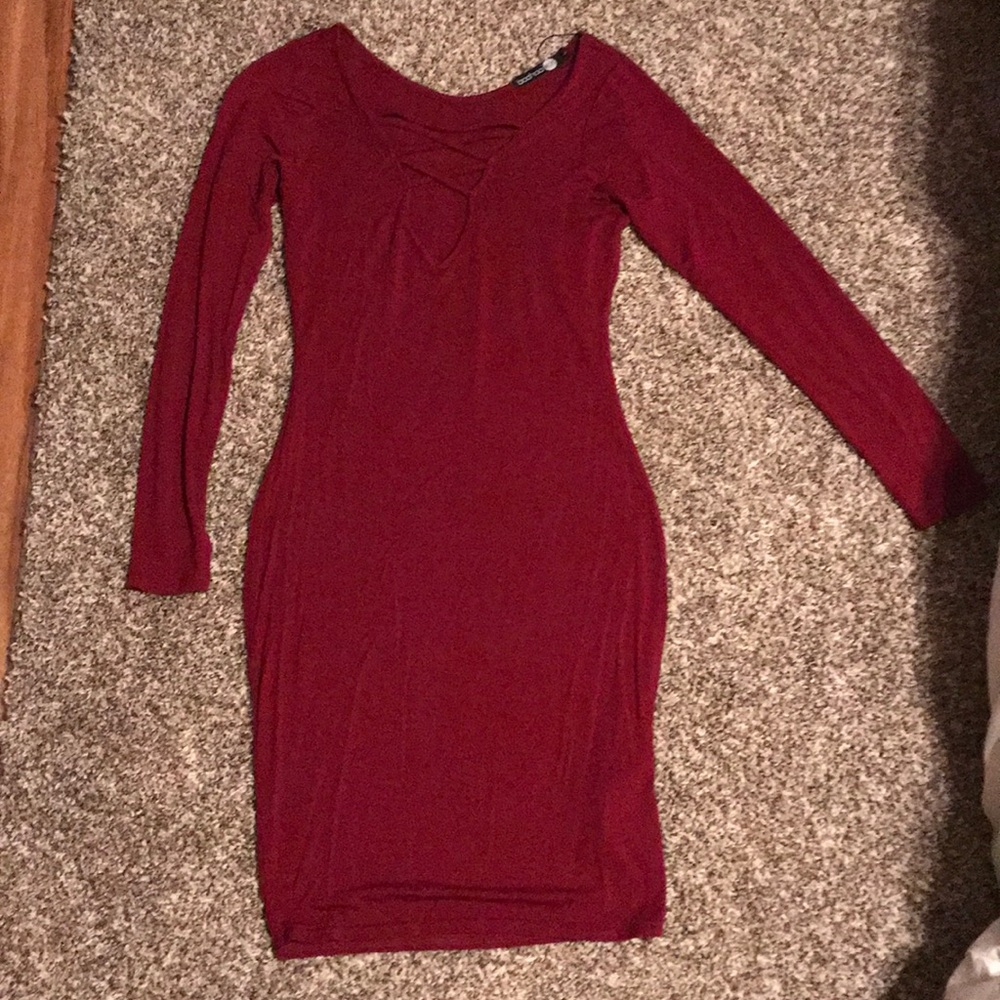 Sexy red long sleeve shirt